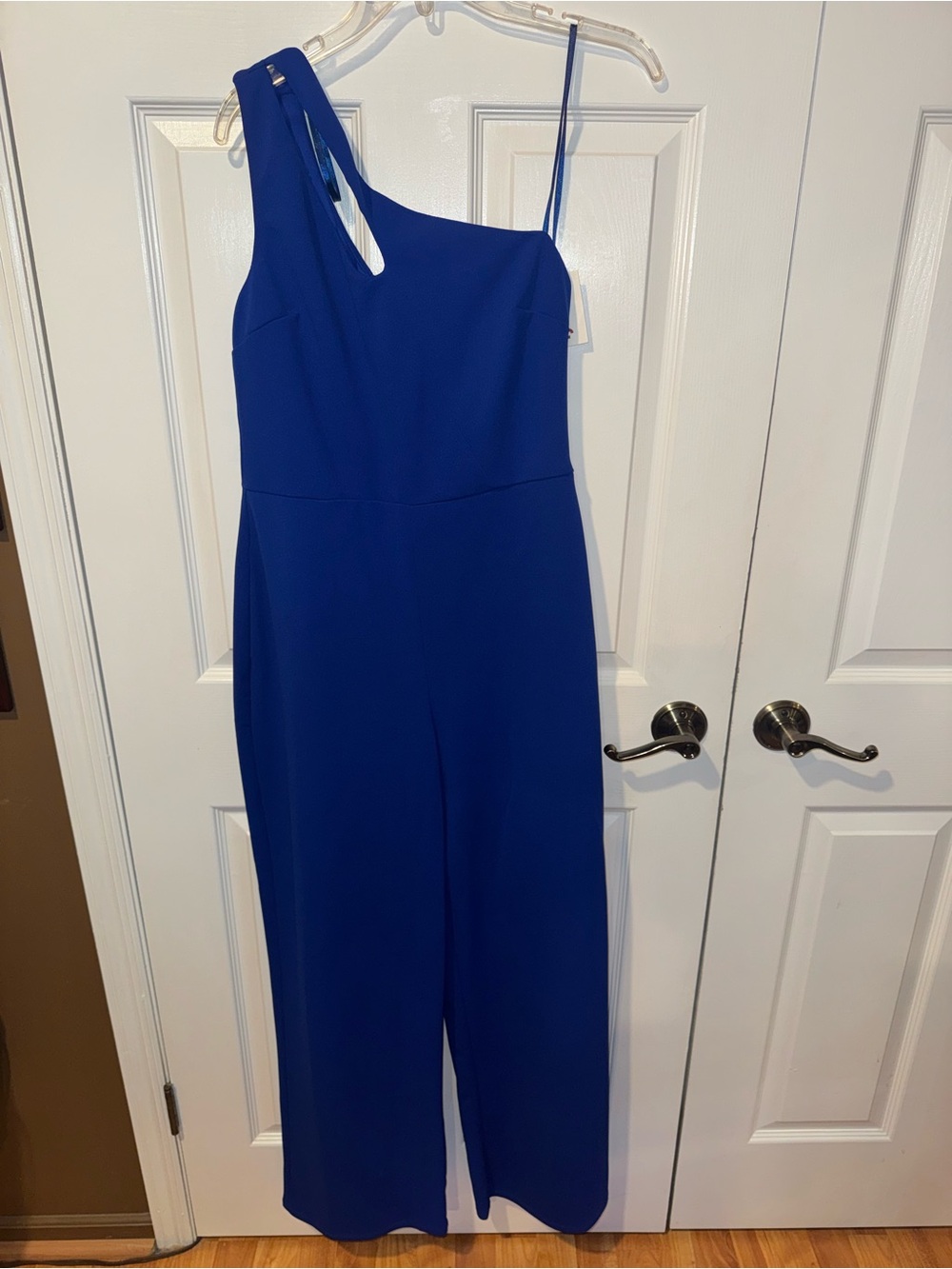 T.J.Maxx Electric Blue One-Shoulder Jumpsuit